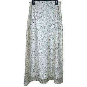 Vintage 90’s Cottagecore Chiffon Floral Maxi Skirt